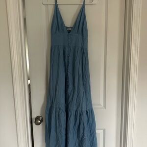 Blue button down Maxi Dress